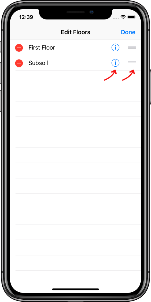 Editar pisos Easy KNX iOS